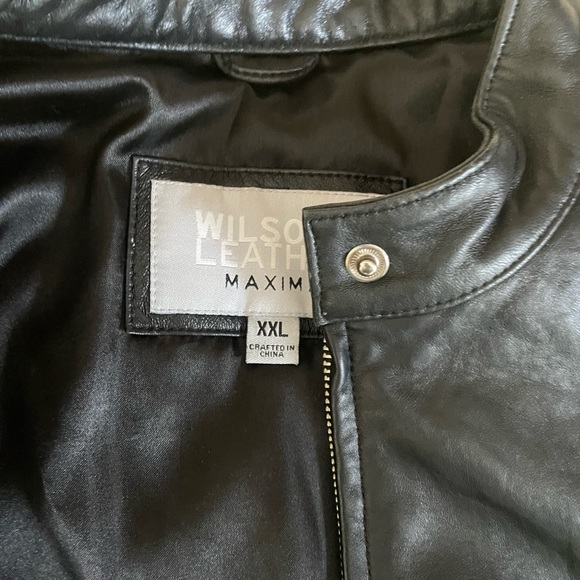 Vintage Wilsons Leather Maxima Black Cafe Racer Leather Jacket XXL- RARE - Picture 5 of 6